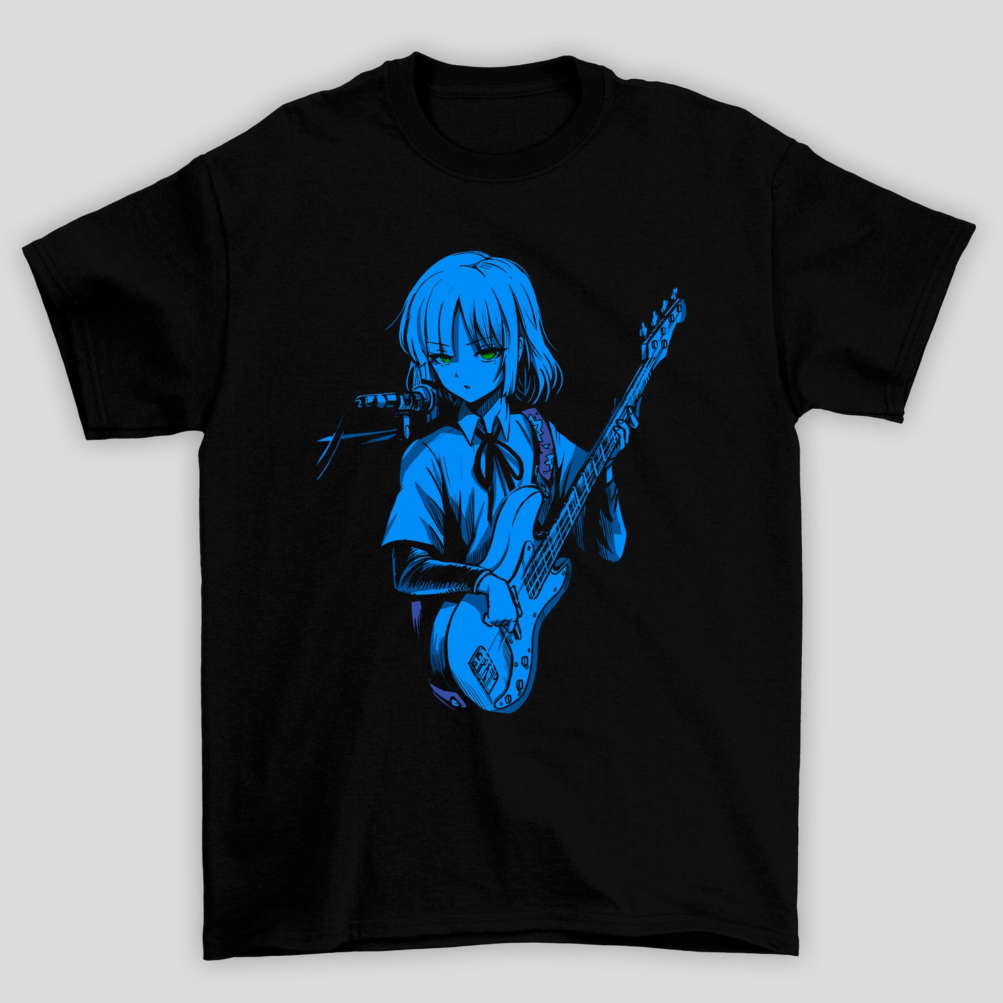Camiseta Básica Unissex Amada Azul Bocchi The Rock