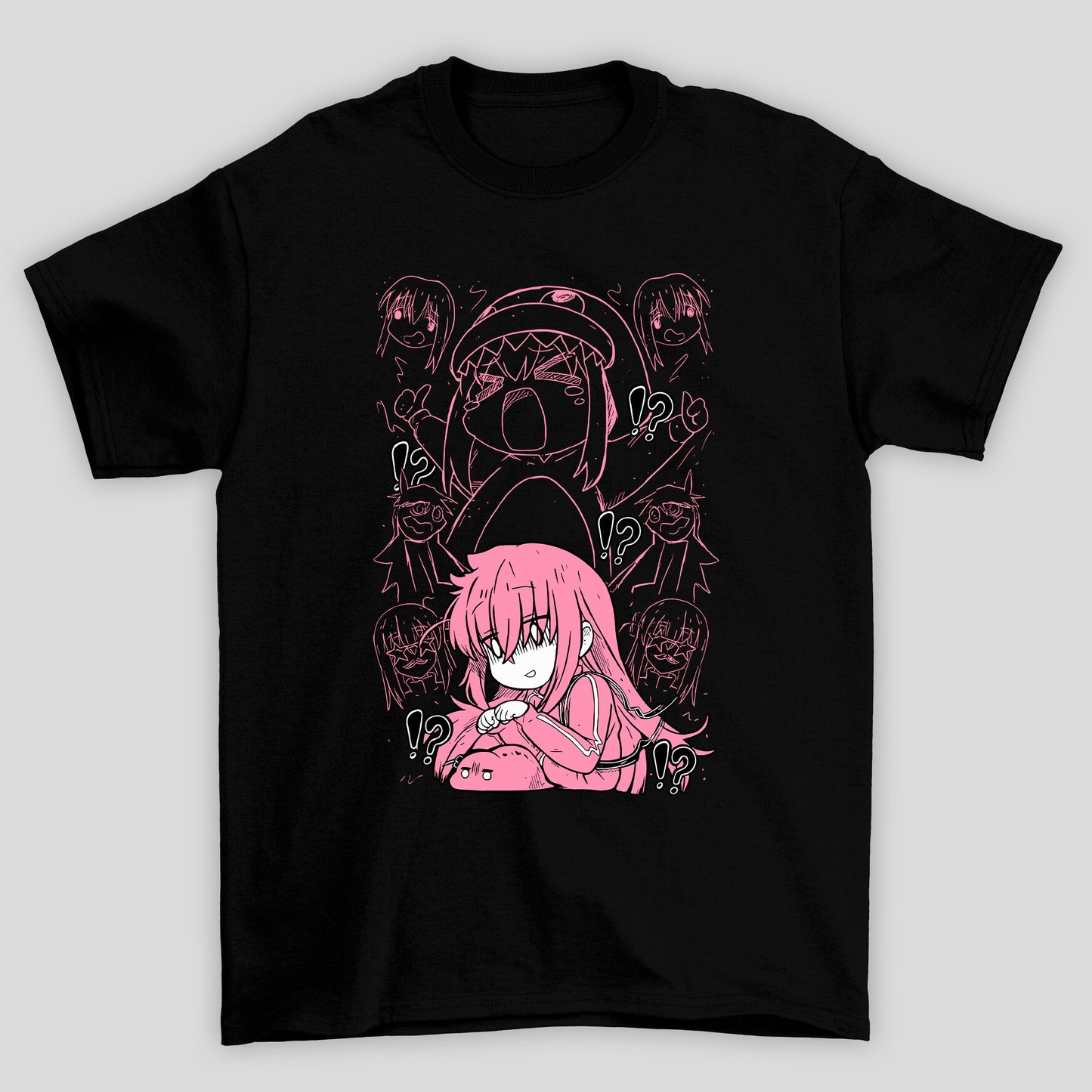 Camiseta Básica Unissex Gotou Emoções Bocchi The Rock
