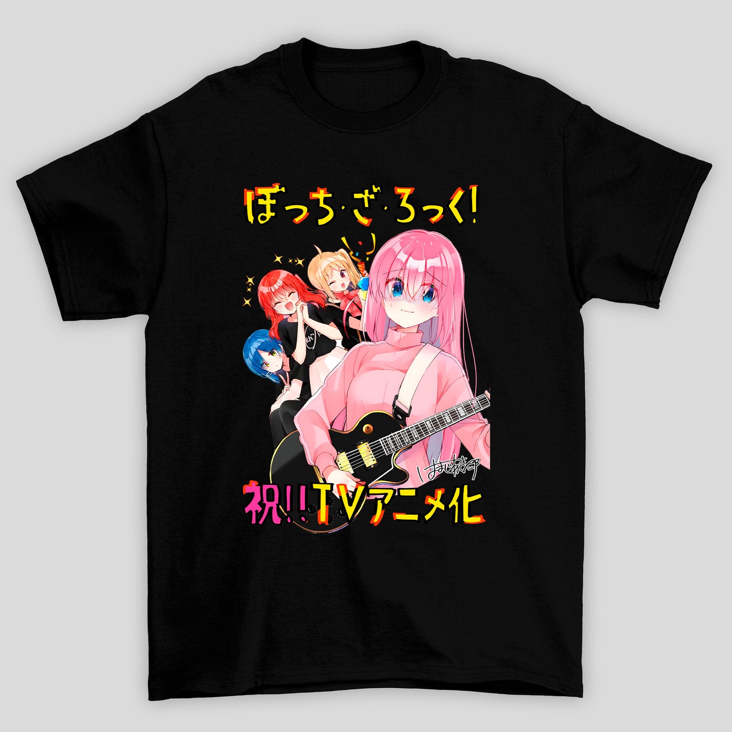 Camiseta Básica Unissex Banda Kanji Bocchi The Rock