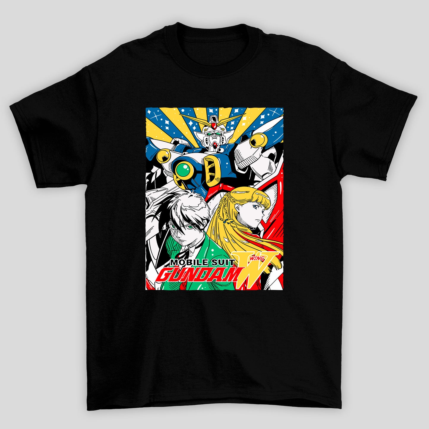 Camiseta Básica Unissex Gundam Mobile Suit W Wing