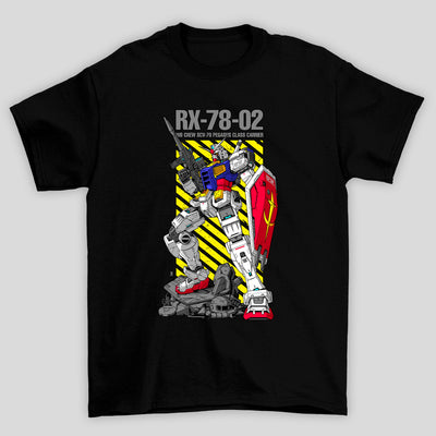 Camiseta Básica Unissex Gundam RX-78-02 Arma Escudo