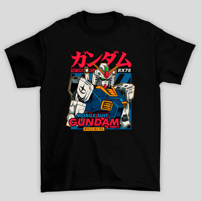 Camiseta Básica Unissex Kanji First Gundam Series RX78