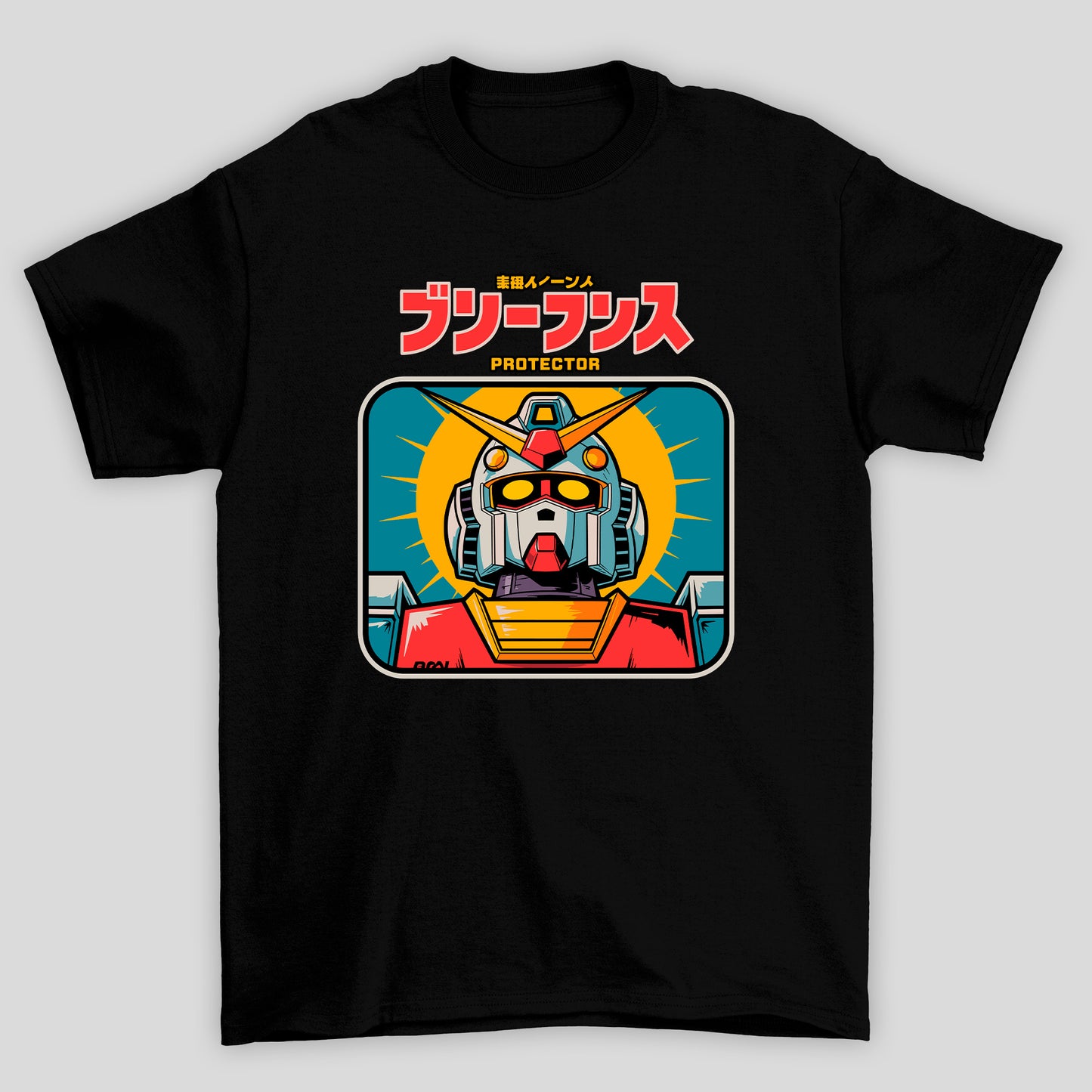 Camiseta Básica Unissex Gundam Kanji Protector