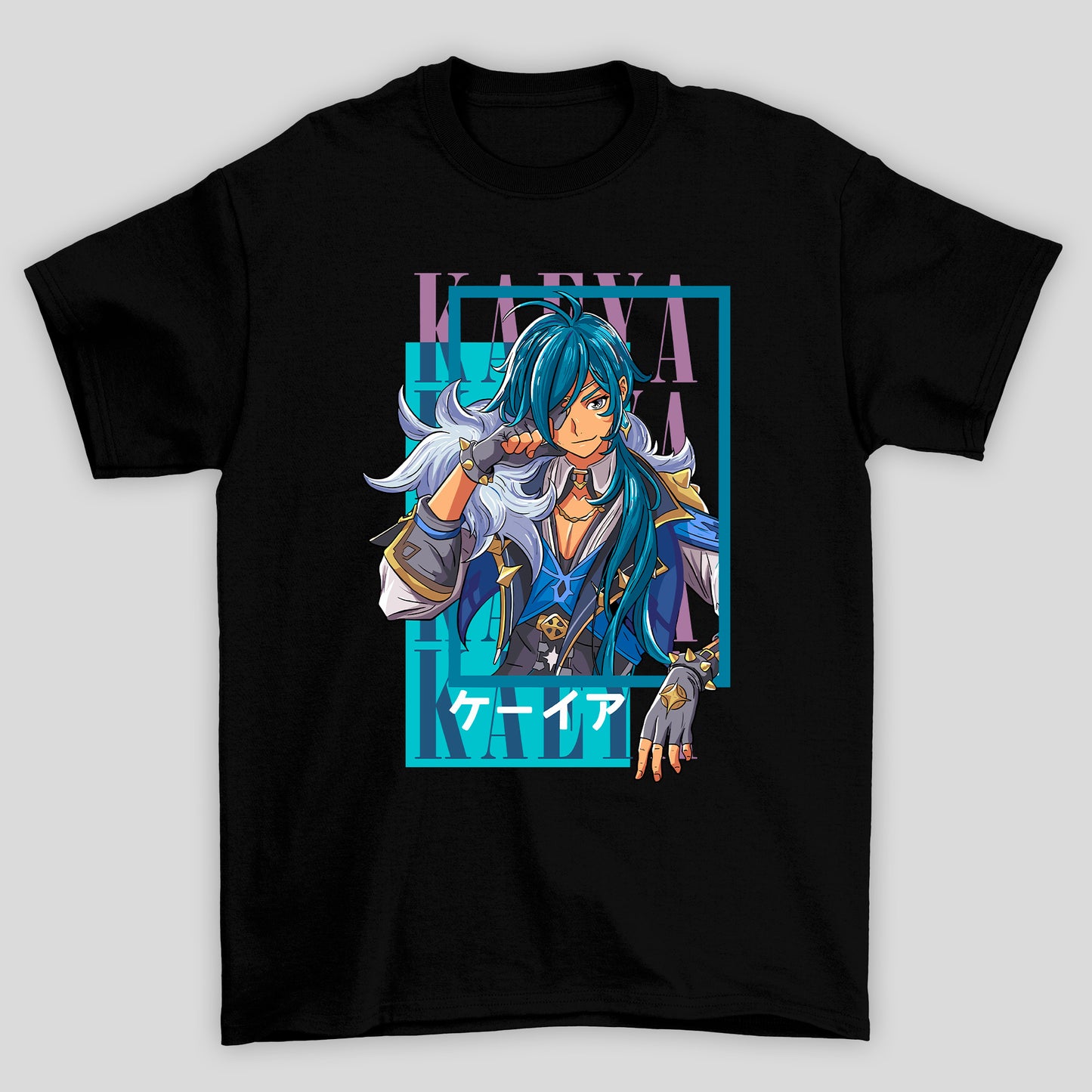 Camiseta Básica Unissex Kaeya Kaji Genshin