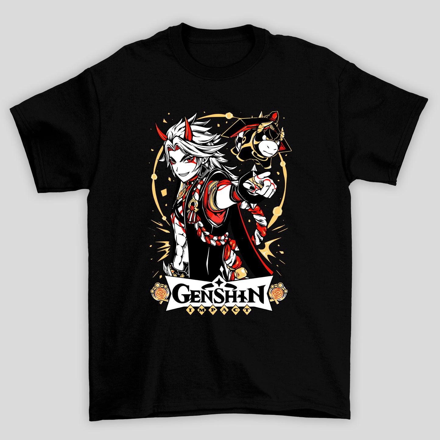 Camiseta Básica Unissex Arataki Itto Touro Genshin
