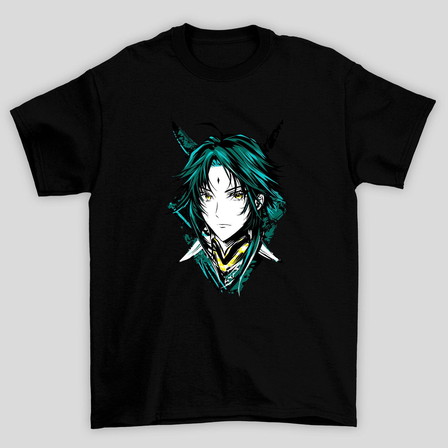 Camiseta Básica Unissex Xiao Rosto Genshin