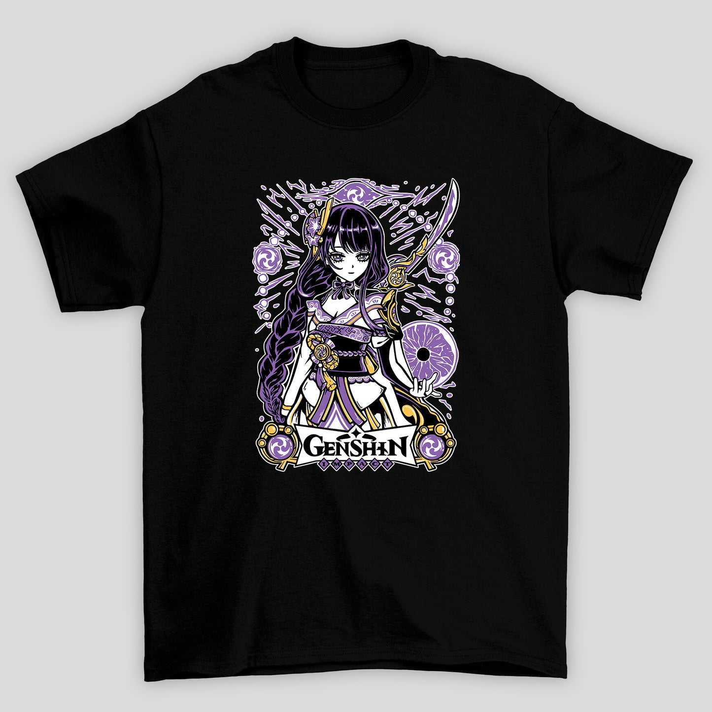 Camiseta Básica Unissex Shogun Raiden Genshin