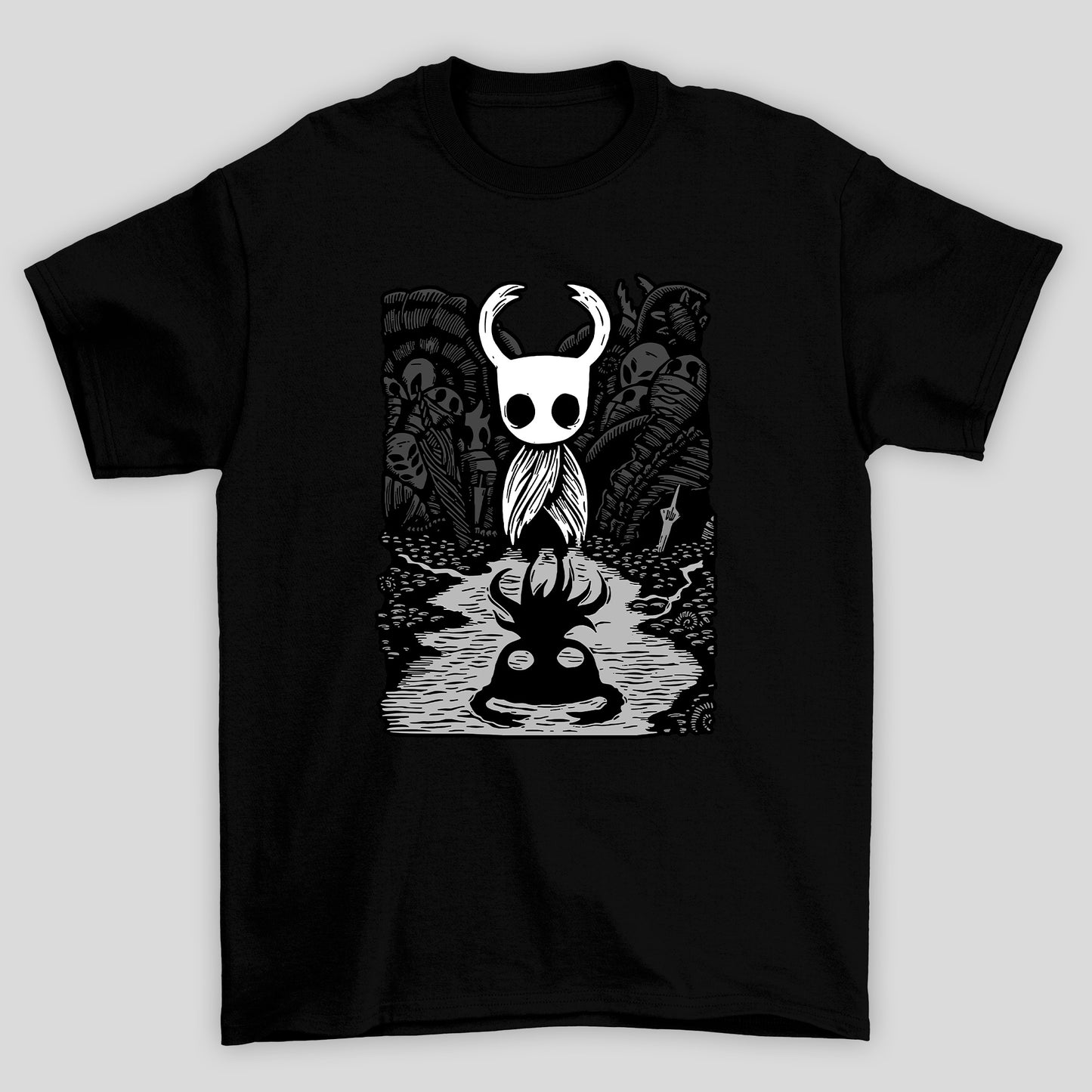 Camiseta Básica Unissex Hollow Knight Sombra