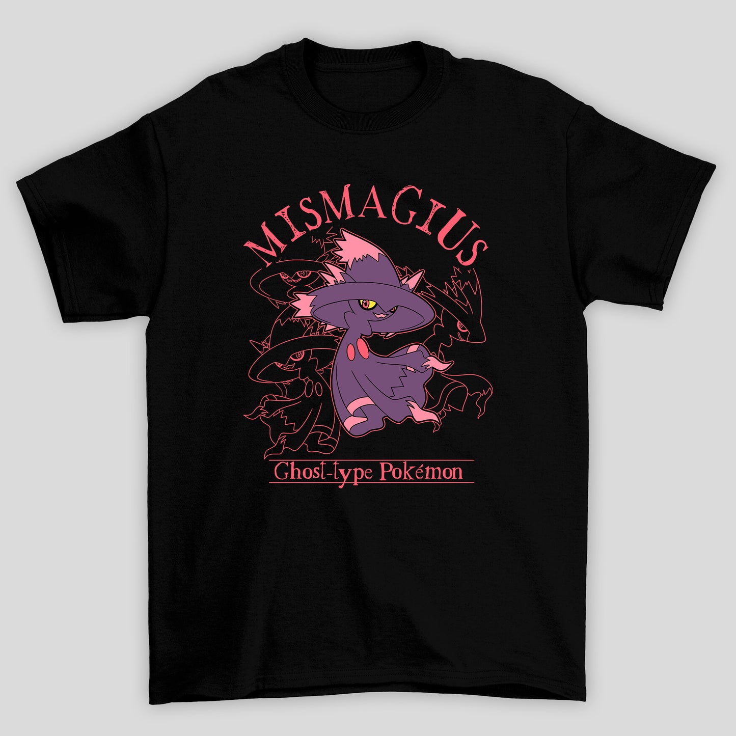 Camiseta Básica Unissex Mismagius Ghost Pokemon Halloween