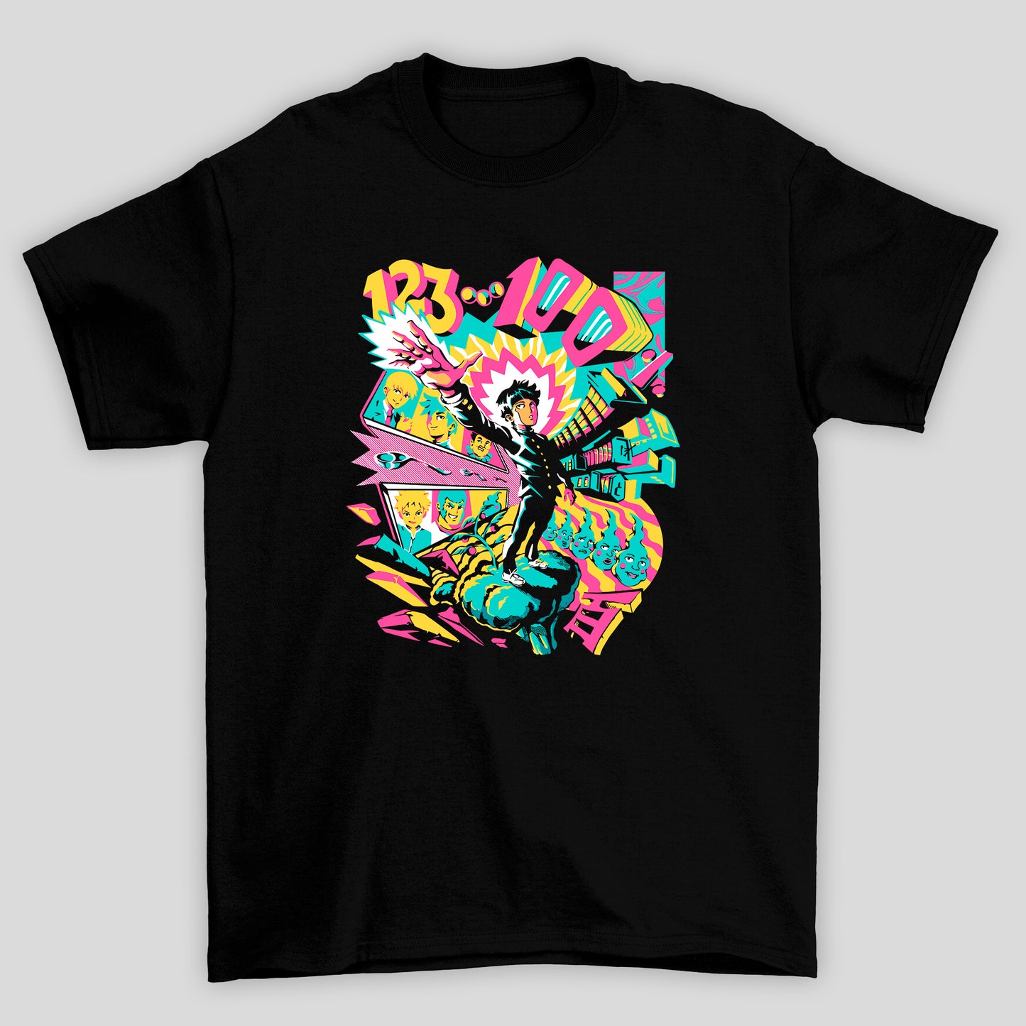 Camiseta Básica Unissex Shigeo Kageyama Psicodelico Mob Psycho 100