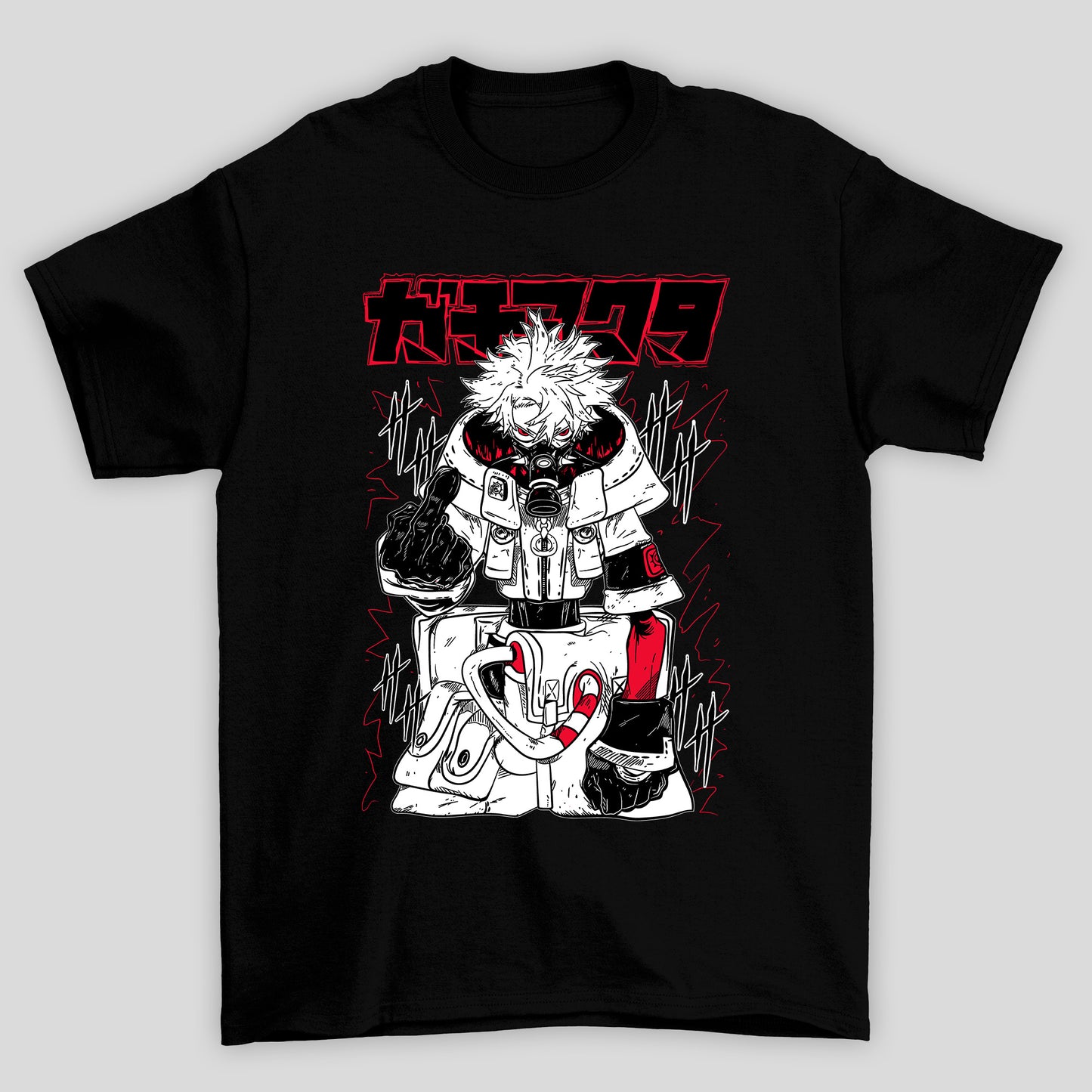 Camiseta Básica Unissex Rudo Kanji Dedo Gachiakuta