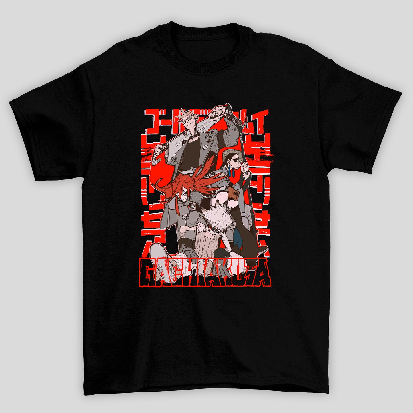 Camiseta Básica Unissex Personagens Kanji Gachiakuta