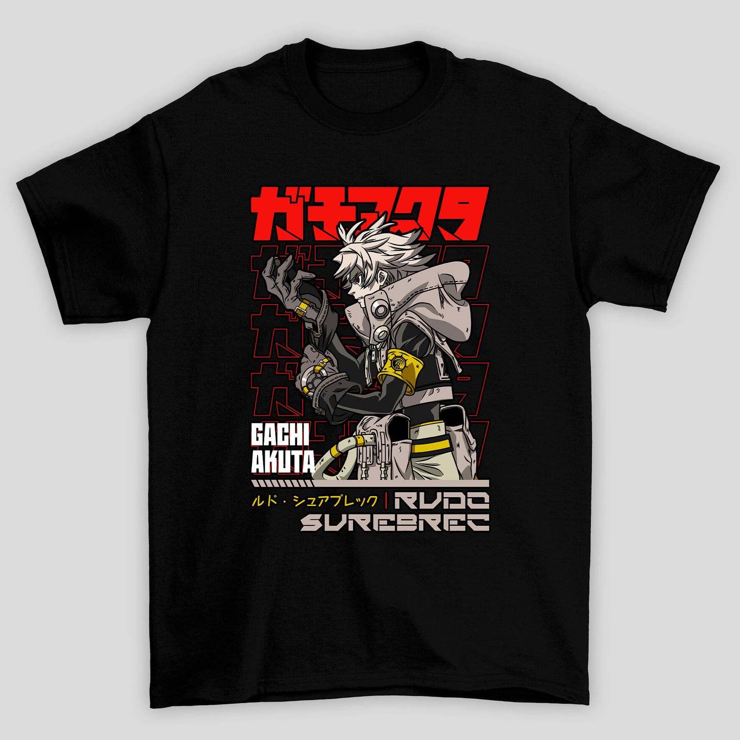 Camiseta Básica Unissex Rudo Sureberec Kanji Gachiakuta
