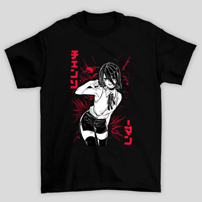 Camiseta Básica Unissex Chainsaw Man Reze Pino