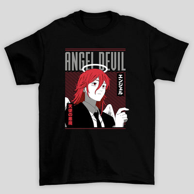 Camiseta Básica Unissex Chainsaw Man Angel Devil Kenji