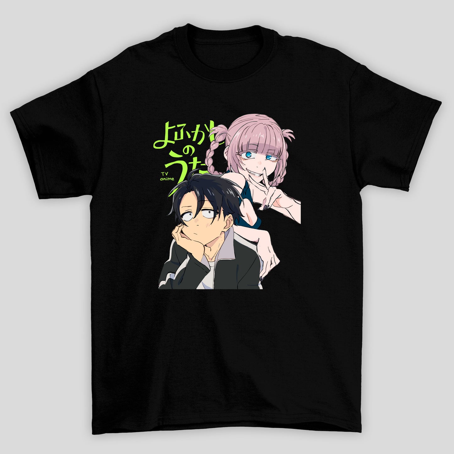 Camiseta Básica Unissex Yofukashi No Uta Nazuna Ko Yamori Kanji