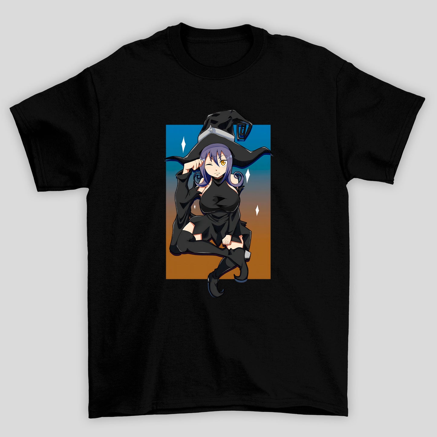 Camiseta Básica Unissex Soul Eater Bruxa Degrade