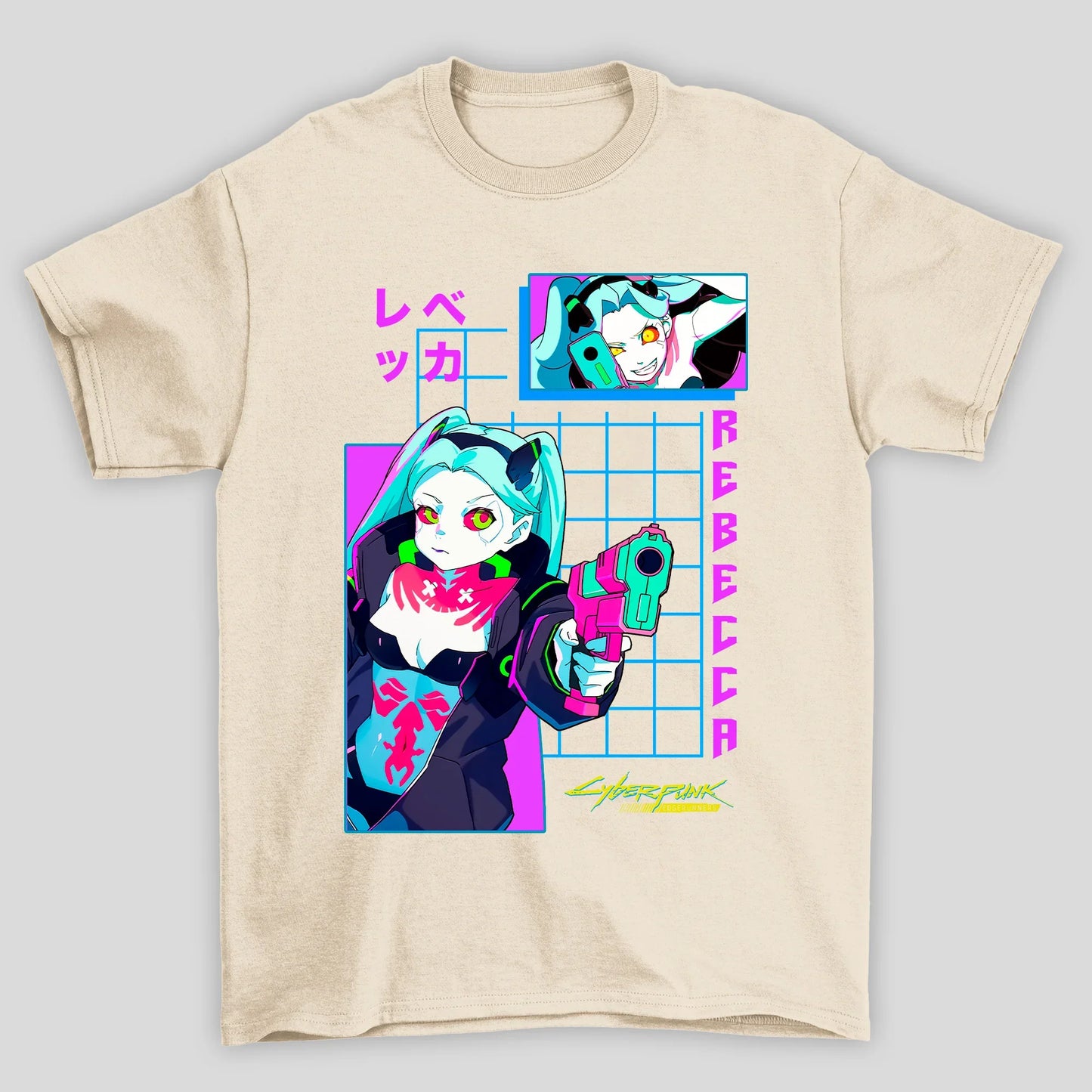 Camiseta Básica Unissex Cyberpunk Rebecca Personagem