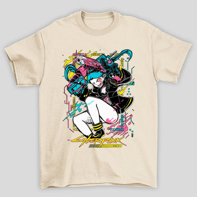 Camiseta Básica Unissex Cyberpunk Rebecca