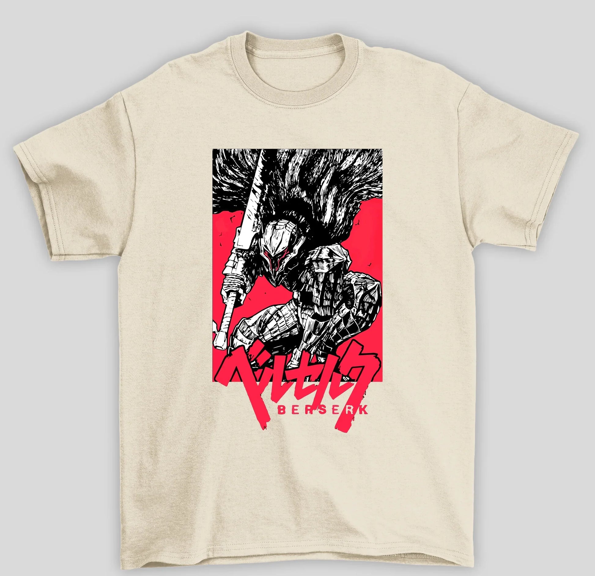 Camiseta Básica Unissex Berserk Guts Manga Anime- PÉROLA