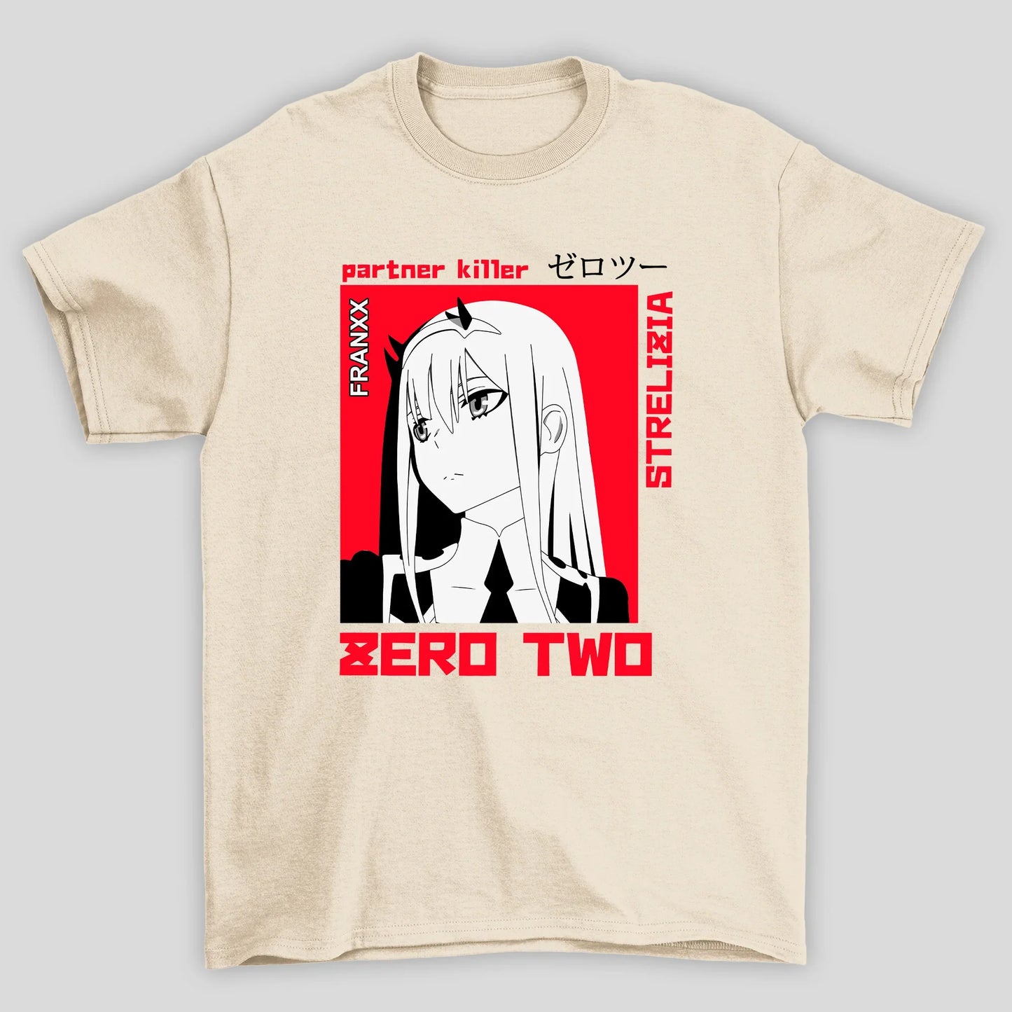 Camiseta Básica Unissex Zero Two Partner Killer Darling In The Franxx