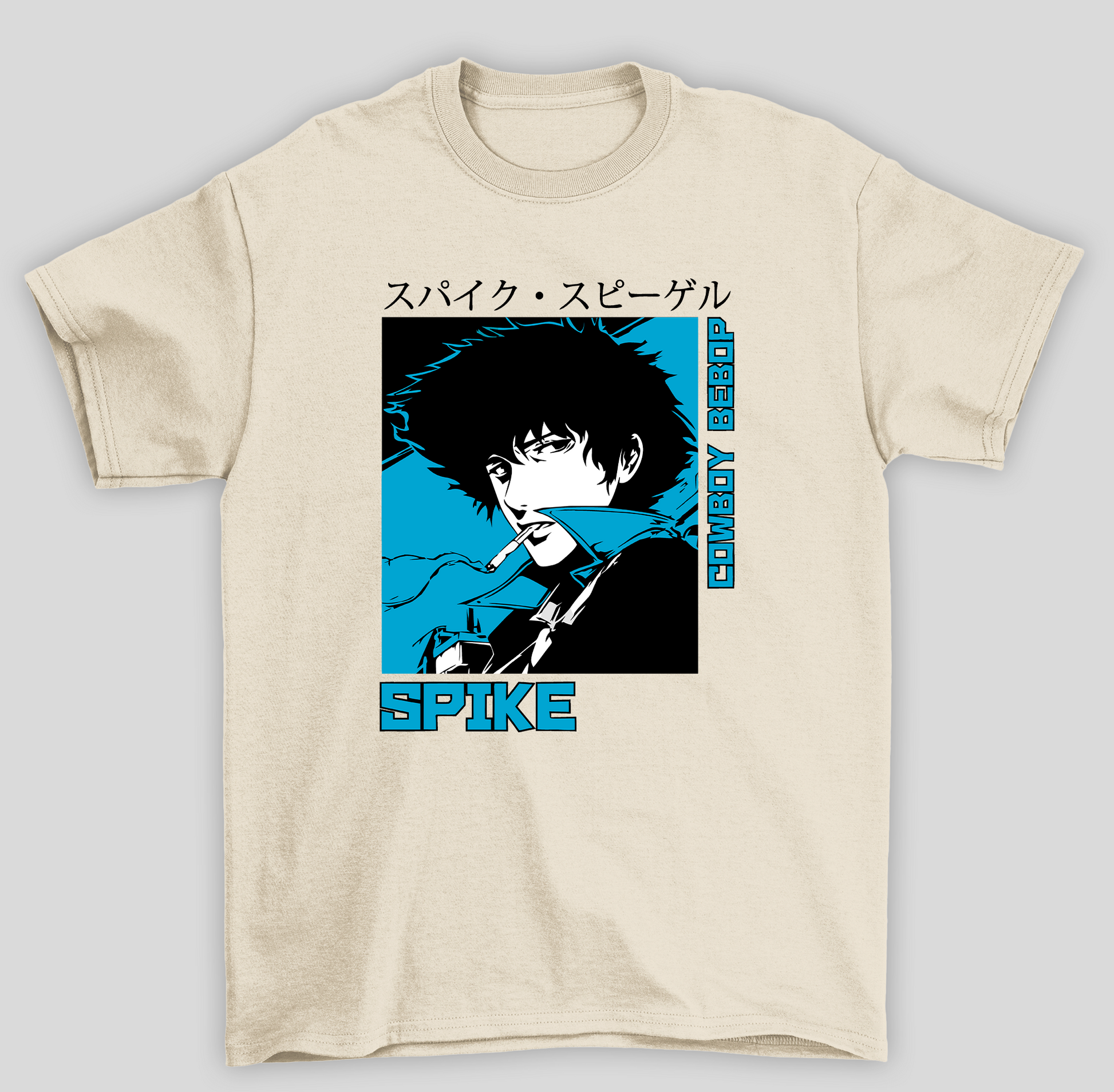 Camiseta Básica Unissex Cowboy Bepop Spike- pérola