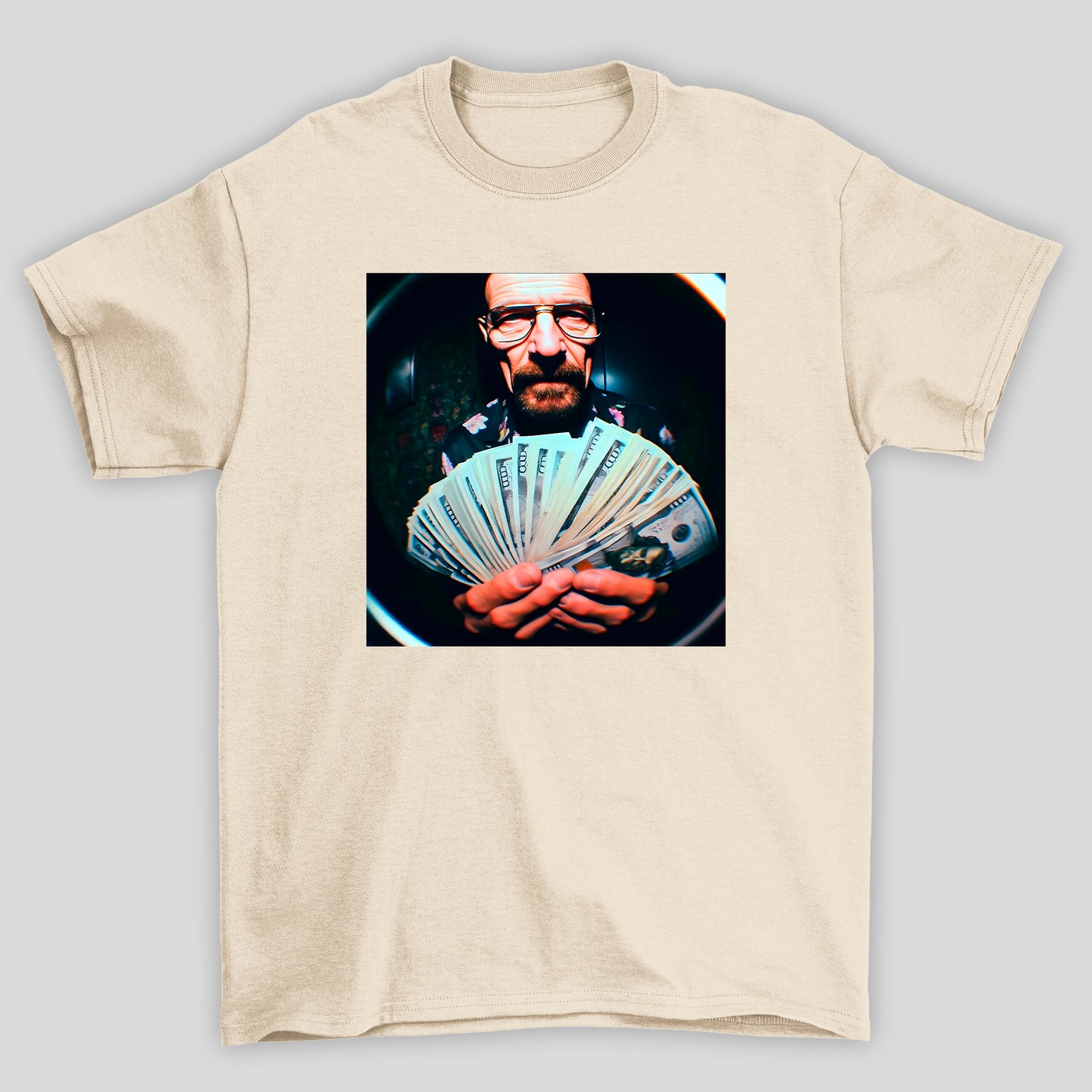 Camiseta Básica Unissex Breaking Bad Heisenberg Dinheiro