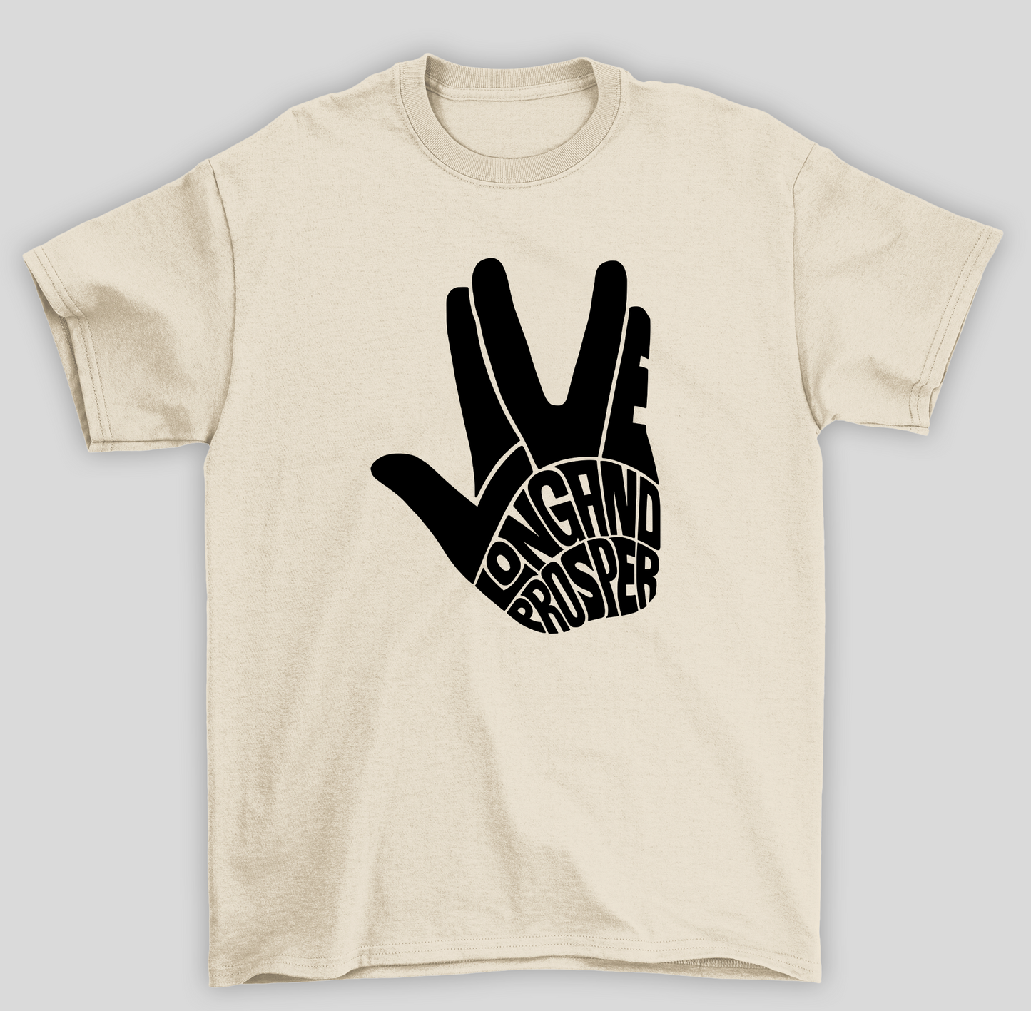 Camiseta Básica Unissex Star Trek Live Longand Prosper