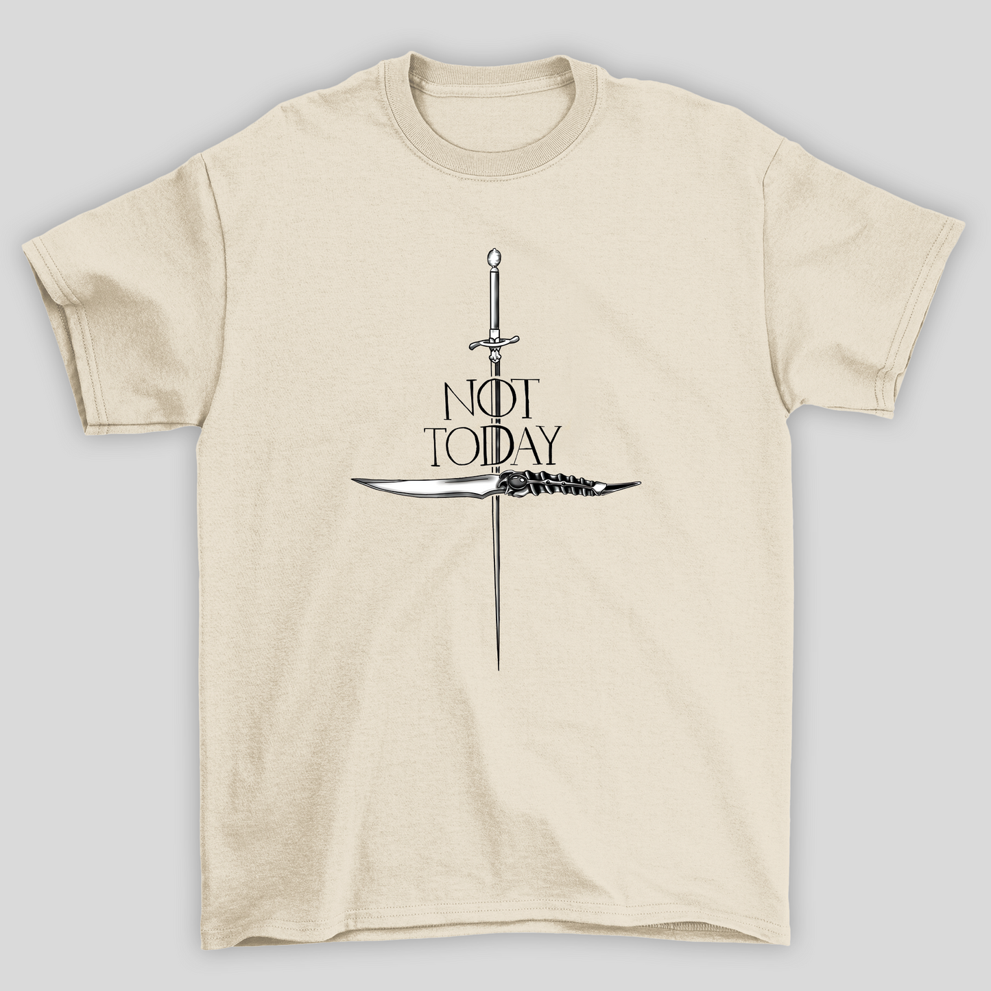 Camiseta Básica Unissex Not Today Espada Game Of Thrones