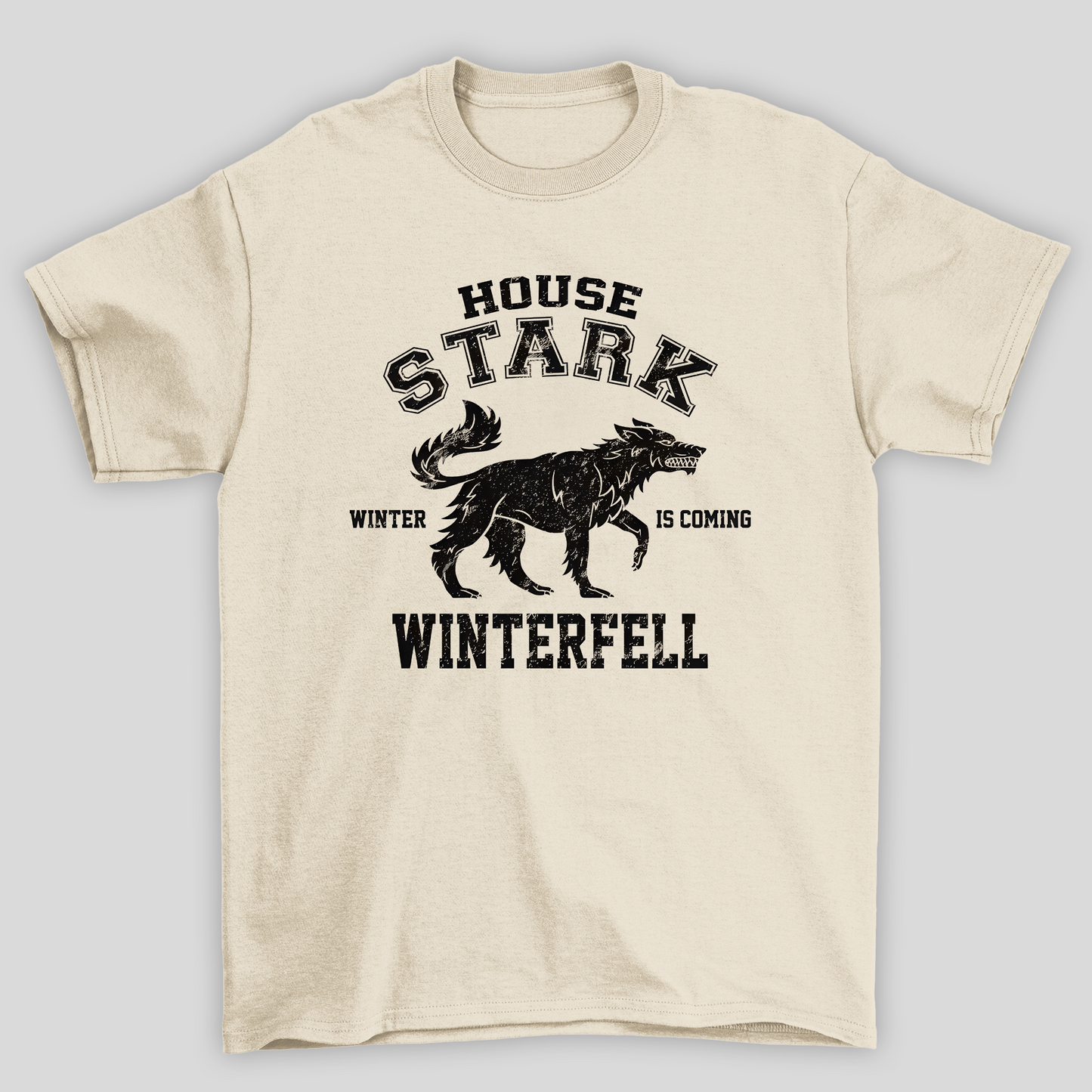 Camiseta Básica Unissex House Stark Lobo Game Of Thrones