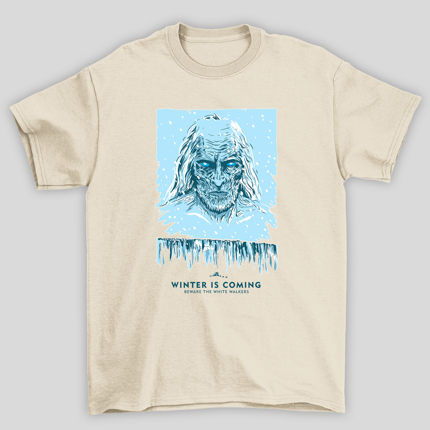 Camiseta Básica Unissex Winter Is Coming Homem Gelo Game Of Thrones