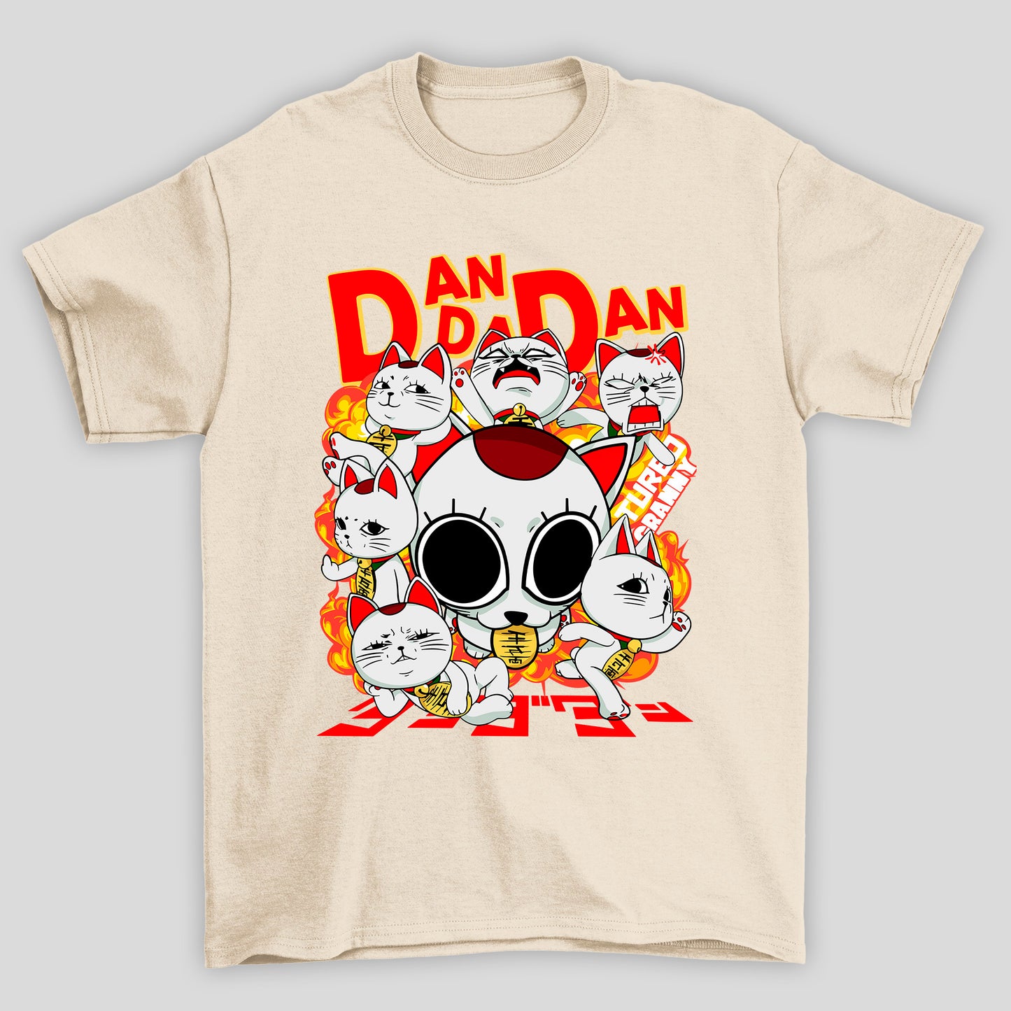 Camiseta Básica Unissex Dandadan Gatos Dançando
