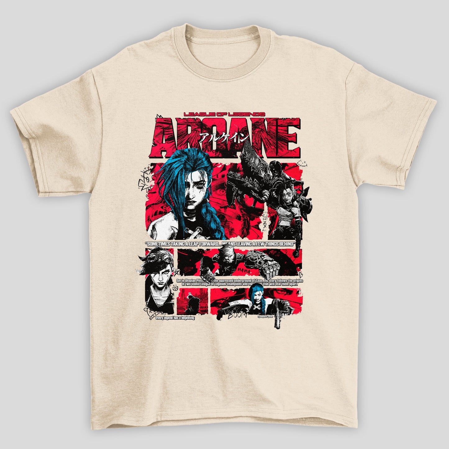 Camiseta Básica Unissex Arcane Jinx VI LOL