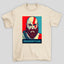 Camiseta Básica Unissex Kratos Rosto Art Pop  God Of War
