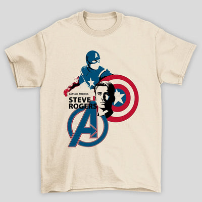 Camiseta Básica Unissex Silhueta Capitao America