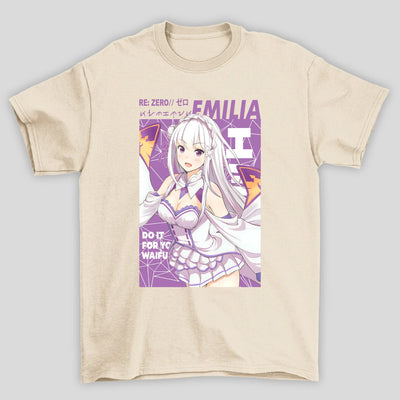 Camiseta Básica Unissex Emilia Do It For Your Waifu Re Zero