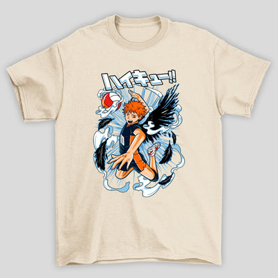 Camiseta Básica Unissex Hinata Kanji Asas Haikyuu