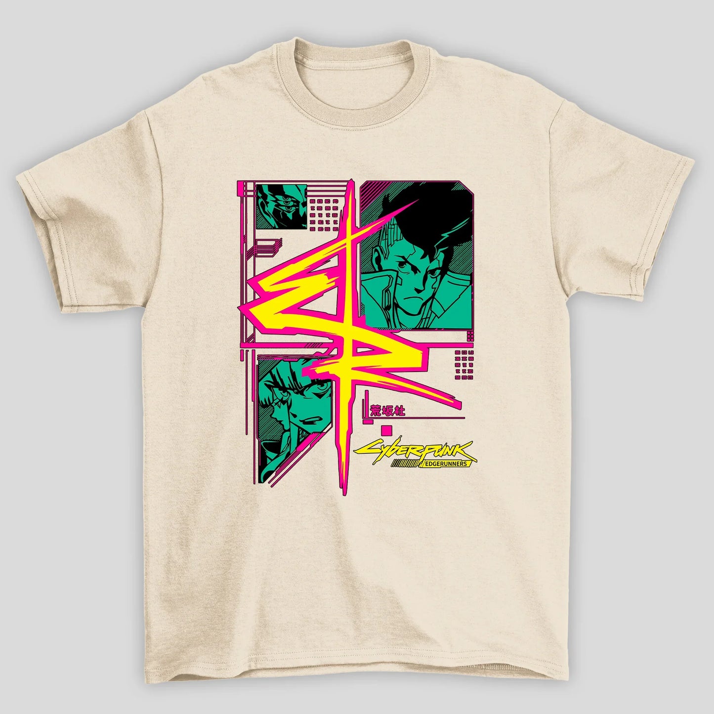 Camiseta Básica Unissex Logo David e Luck Cyberpunk Edgedruuners