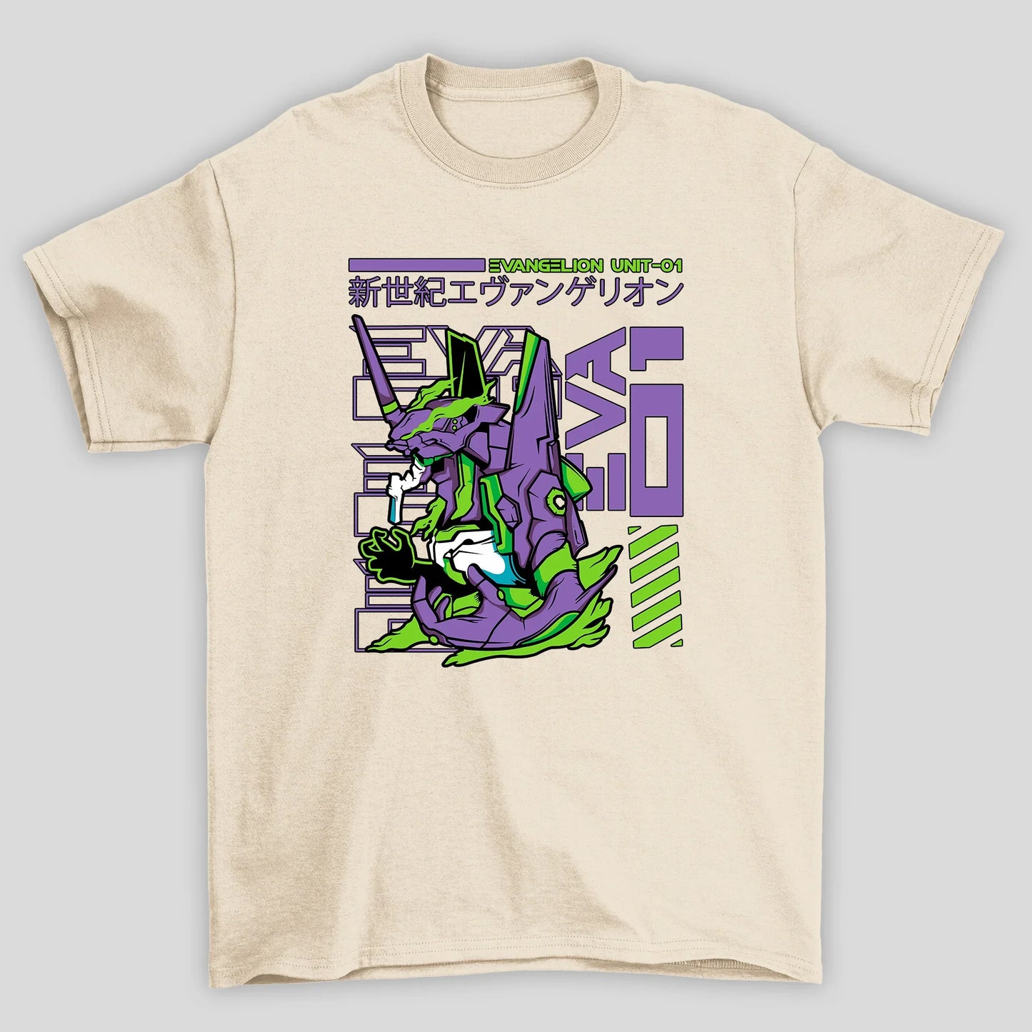 Camiseta Básica Unissex Eva 01 Kanji Evangelion