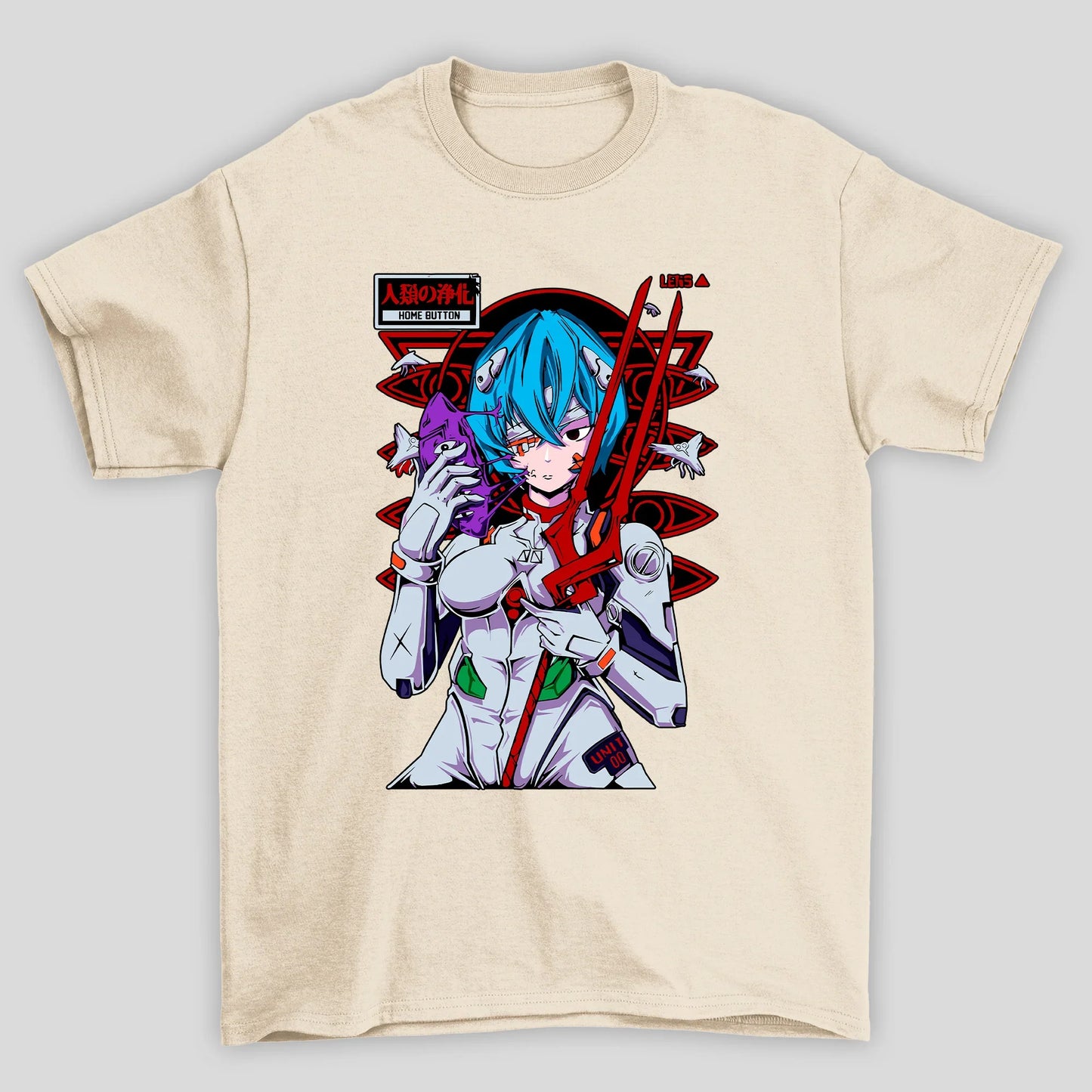 Camiseta Básica Unissex Rei Olhos Evangelion
