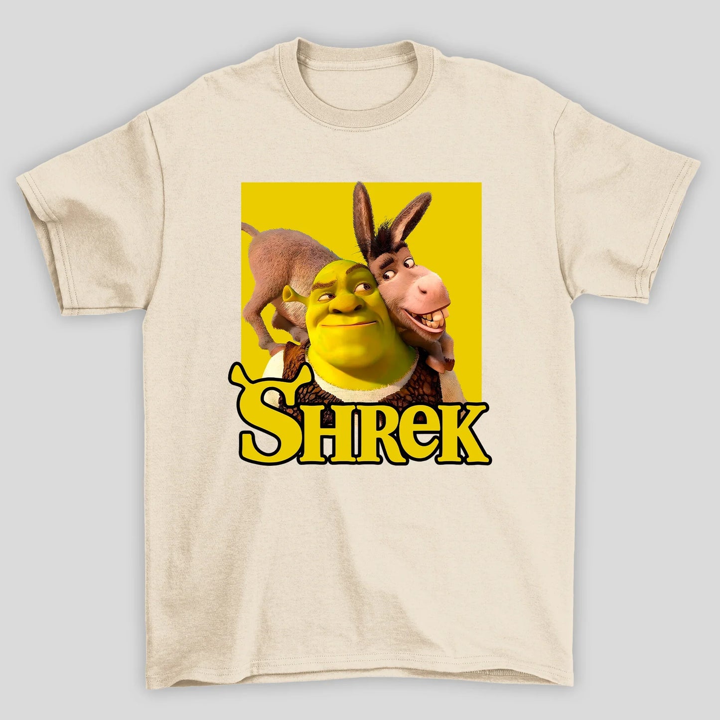 Camiseta Básica Unissex Shrek e Burro