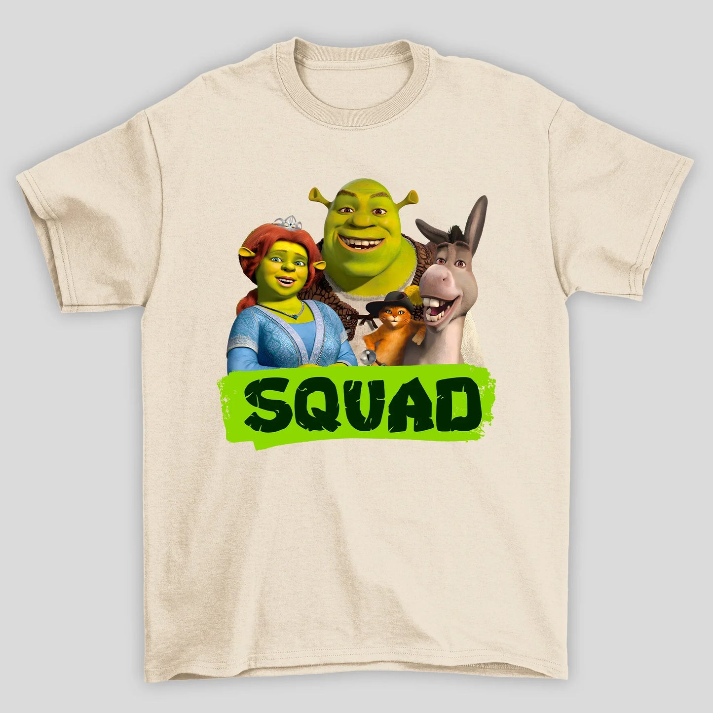 Camiseta Básica Unissex Squad Fiona Gato Burro Shrek