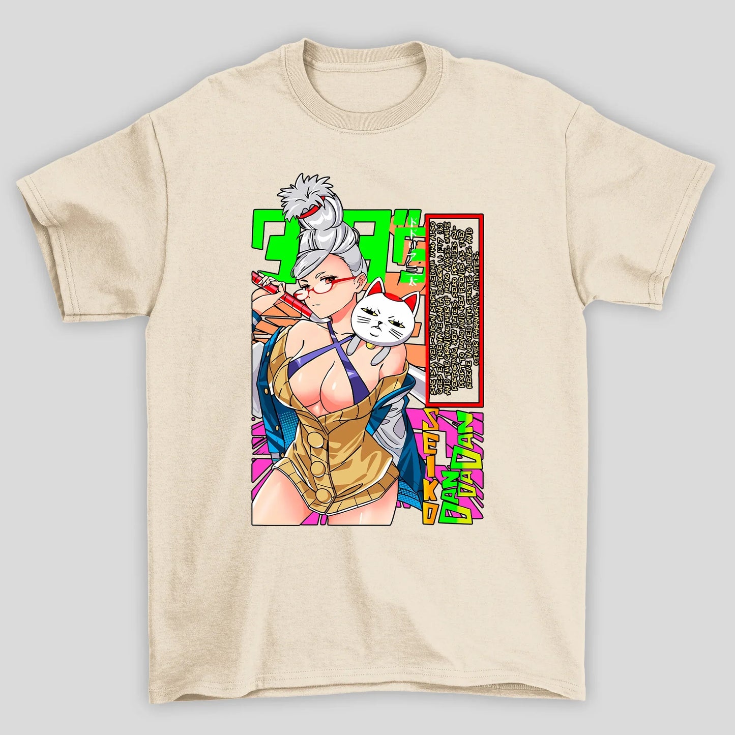 Camiseta Básica Unissex Seiko Ayase Velha Turbo Kanji Dandadan