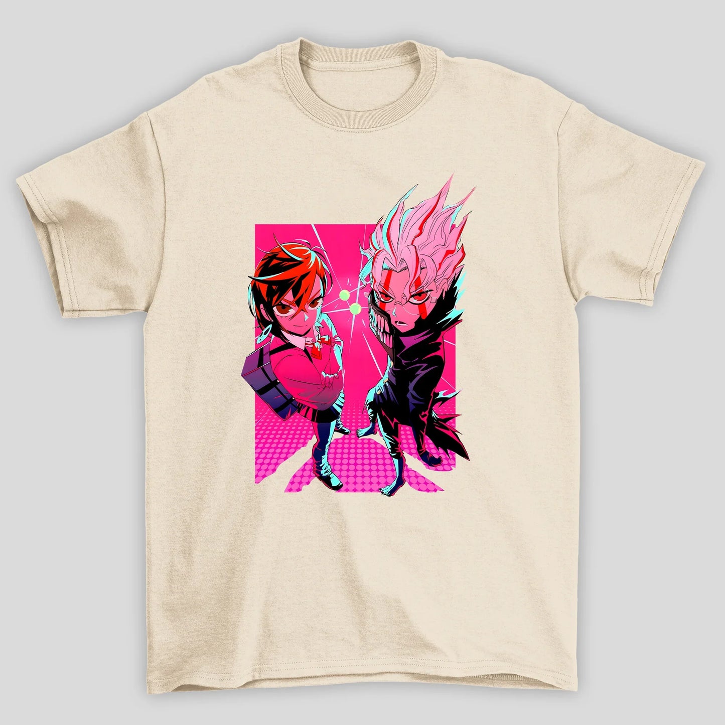 Camiseta Básica Unissex Momo Ayase e Okarun Dandadan