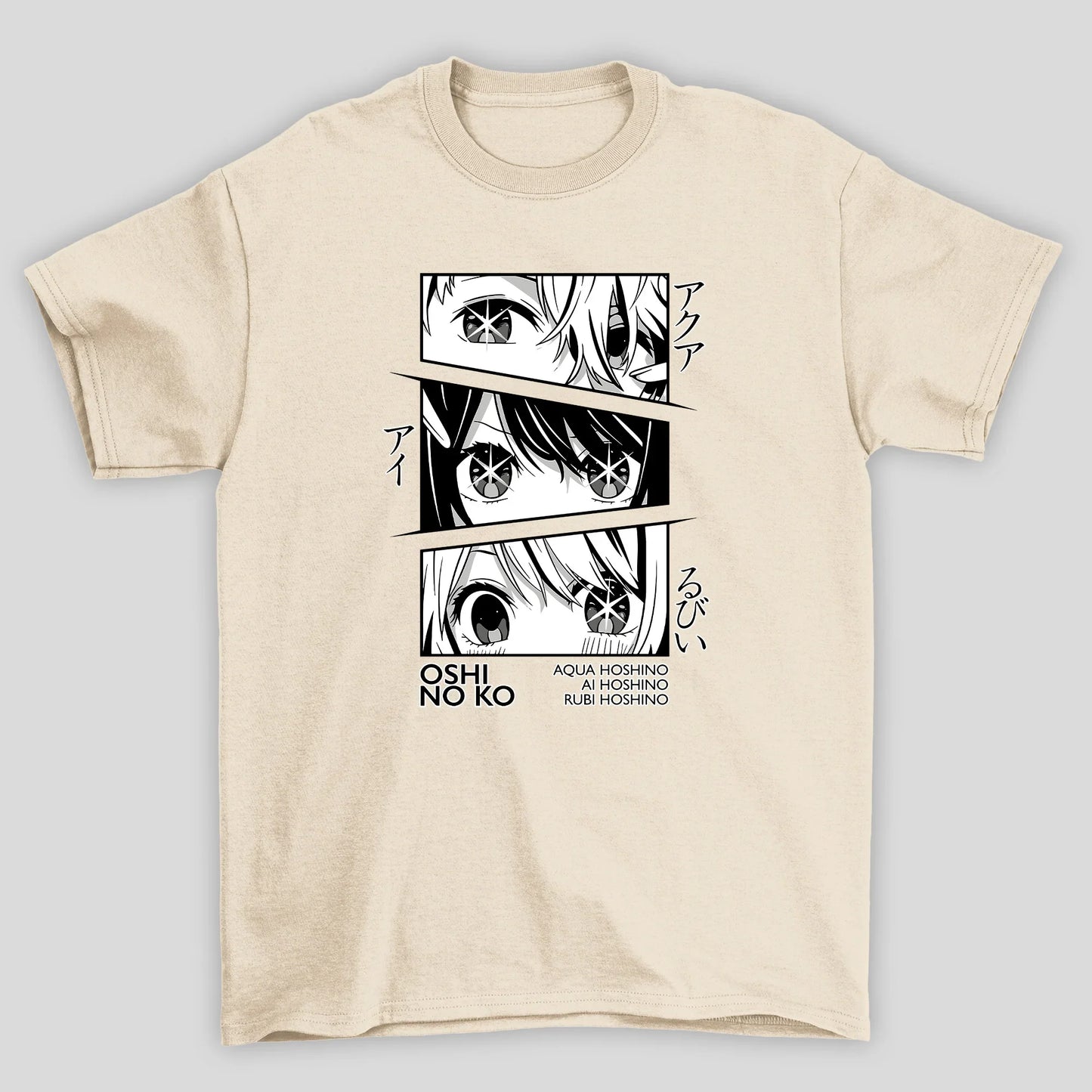 Camiseta Básica Unissex OLHOS Ai Hoshino e Filhos Oshi No Ko