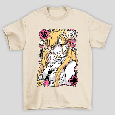 Camiseta Básica Unissex Marin Kanji Coração Darling My Dress Up Darling
