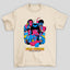 Camiseta Básica Unissex Arte Pop Azul Magenta Pulp Fiction