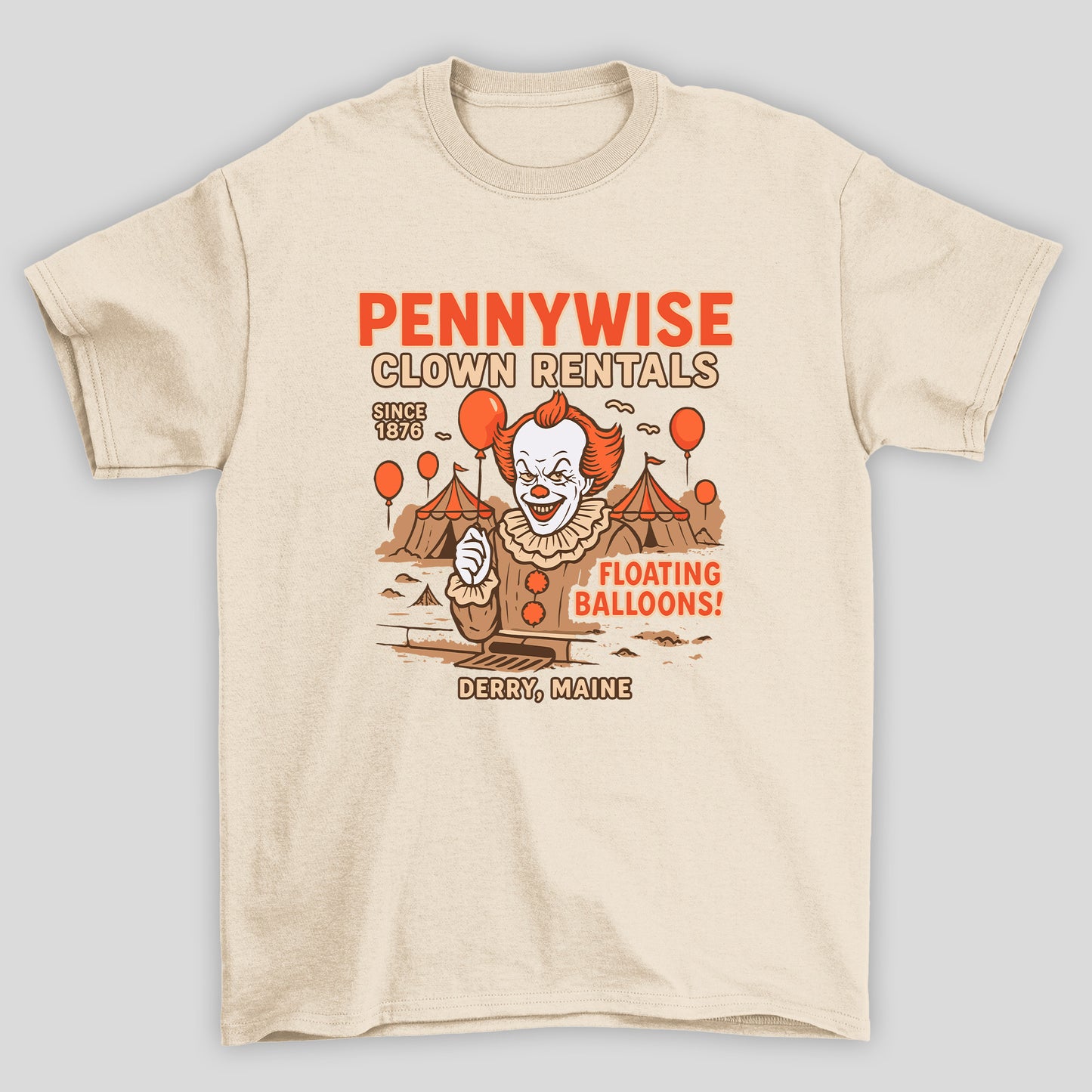 Camiseta Básica Unissex Pennywise Clown Rentals IT A Coisa