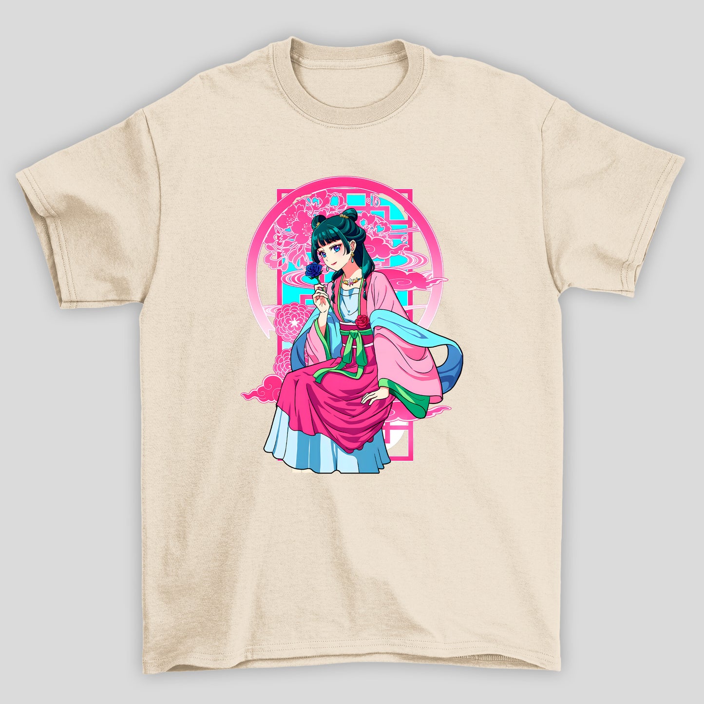 Camiseta Básica Unissex The Apothecary Diaries Nuvem Rosa