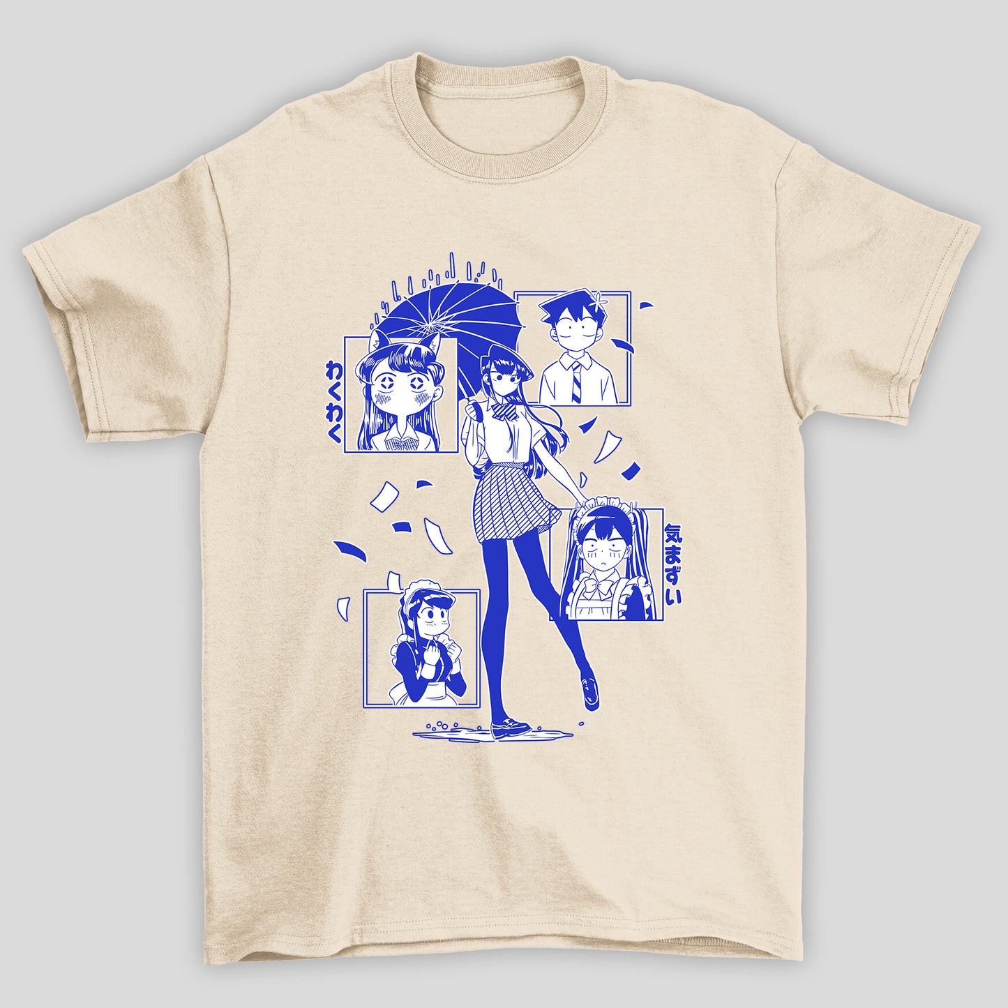 Camiseta Básica Unissex Komi Guarda Chuva Tadano Komi Cants Communicate